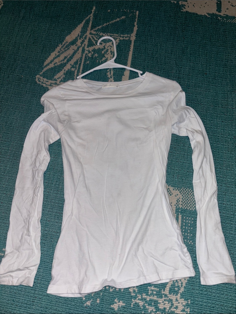 Long Sleeve Slim White Tee